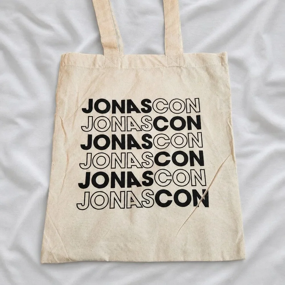 Jonas Brothers JonasCon 2025 Canvas Tote Bag Lot of 3 (One has print flaw)